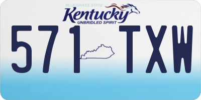KY license plate 571TXW