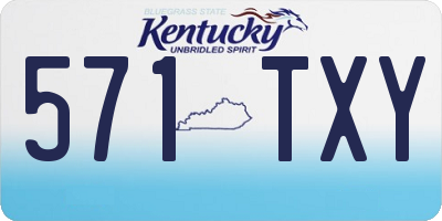KY license plate 571TXY