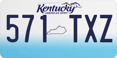 KY license plate 571TXZ