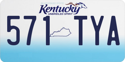 KY license plate 571TYA