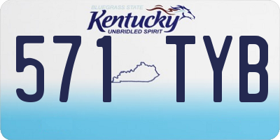 KY license plate 571TYB