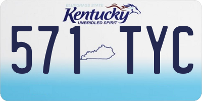 KY license plate 571TYC