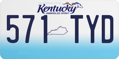 KY license plate 571TYD