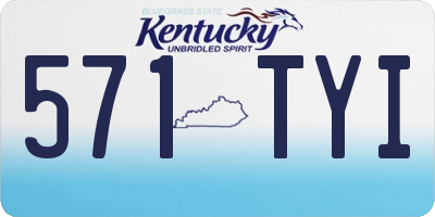 KY license plate 571TYI