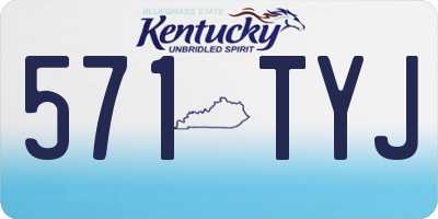KY license plate 571TYJ