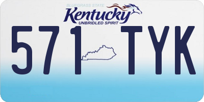 KY license plate 571TYK