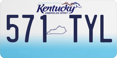 KY license plate 571TYL