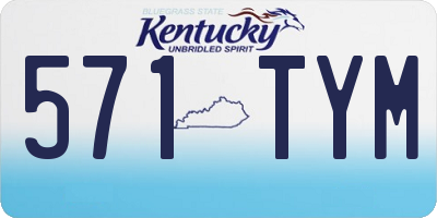 KY license plate 571TYM