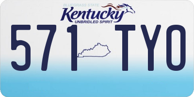 KY license plate 571TYO