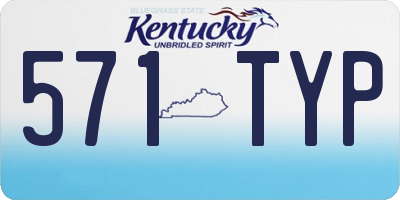 KY license plate 571TYP