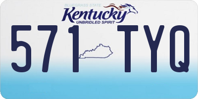 KY license plate 571TYQ