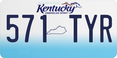 KY license plate 571TYR