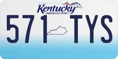 KY license plate 571TYS