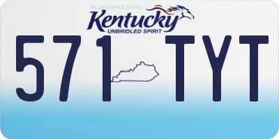 KY license plate 571TYT