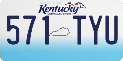 KY license plate 571TYU