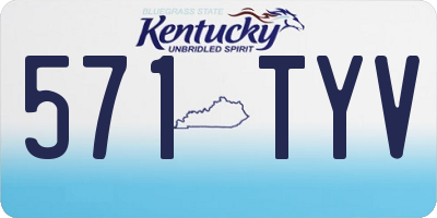 KY license plate 571TYV