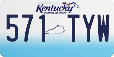 KY license plate 571TYW
