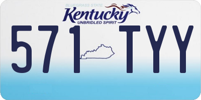 KY license plate 571TYY