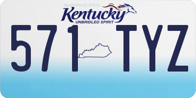 KY license plate 571TYZ
