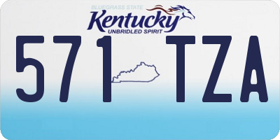 KY license plate 571TZA