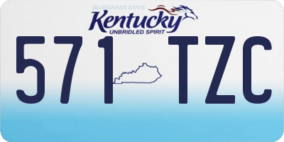 KY license plate 571TZC