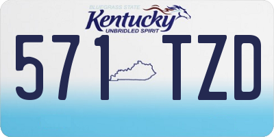 KY license plate 571TZD