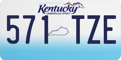 KY license plate 571TZE
