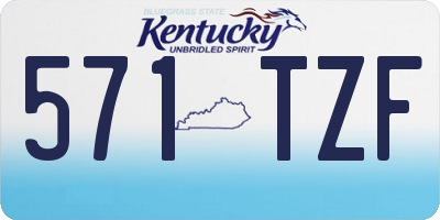 KY license plate 571TZF