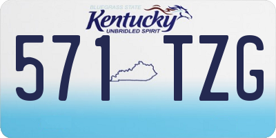 KY license plate 571TZG