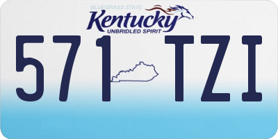 KY license plate 571TZI