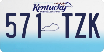 KY license plate 571TZK