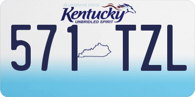 KY license plate 571TZL