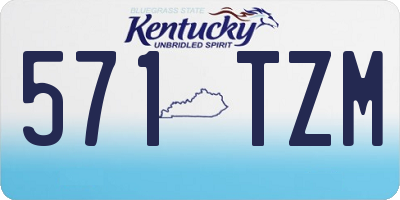 KY license plate 571TZM