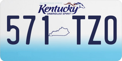 KY license plate 571TZO