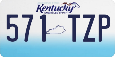 KY license plate 571TZP