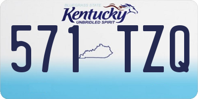KY license plate 571TZQ