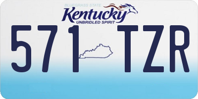 KY license plate 571TZR