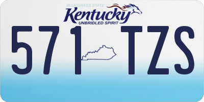 KY license plate 571TZS