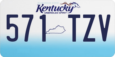 KY license plate 571TZV