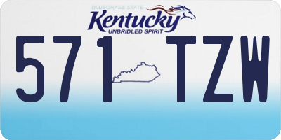 KY license plate 571TZW