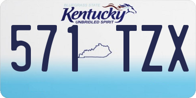 KY license plate 571TZX