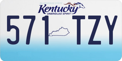 KY license plate 571TZY