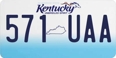 KY license plate 571UAA