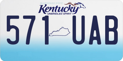KY license plate 571UAB