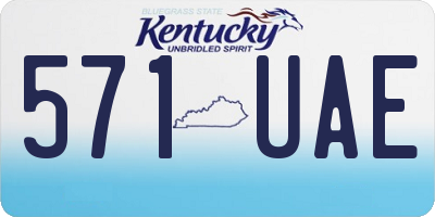 KY license plate 571UAE