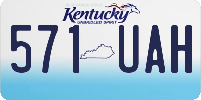 KY license plate 571UAH