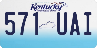 KY license plate 571UAI