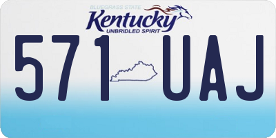 KY license plate 571UAJ