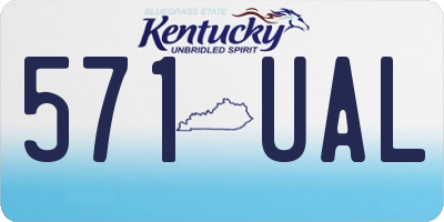 KY license plate 571UAL