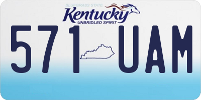 KY license plate 571UAM